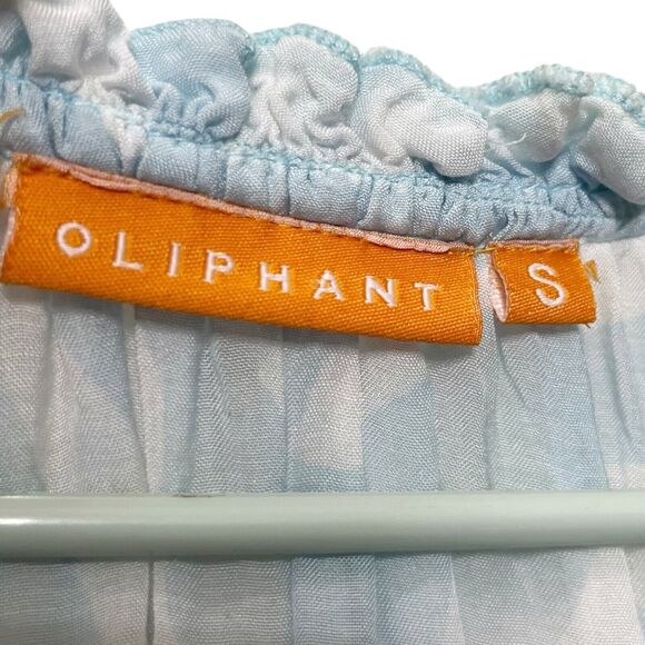 Oliphant Zebra Print Maxi Dress Women’s Size Small Blue Ombré Ruffle Tiered - Picture 12 of 12